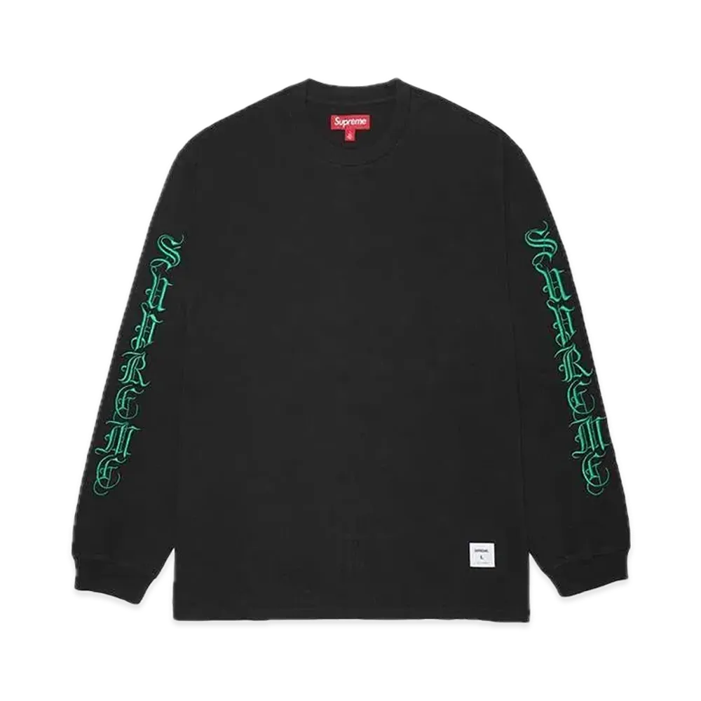 Supreme Old English L/S Top "Black"