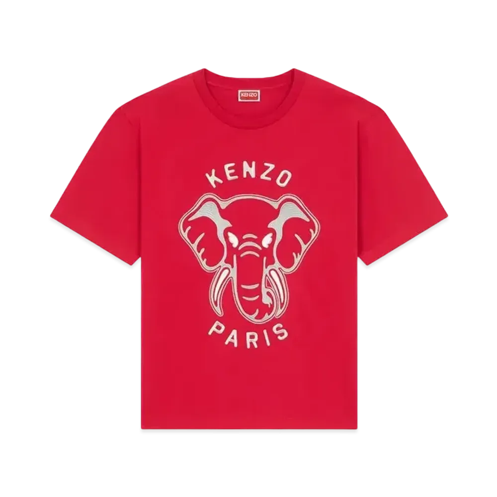 KENZO 'ELEPHANT' Oversize T-Shirt "Cherry"