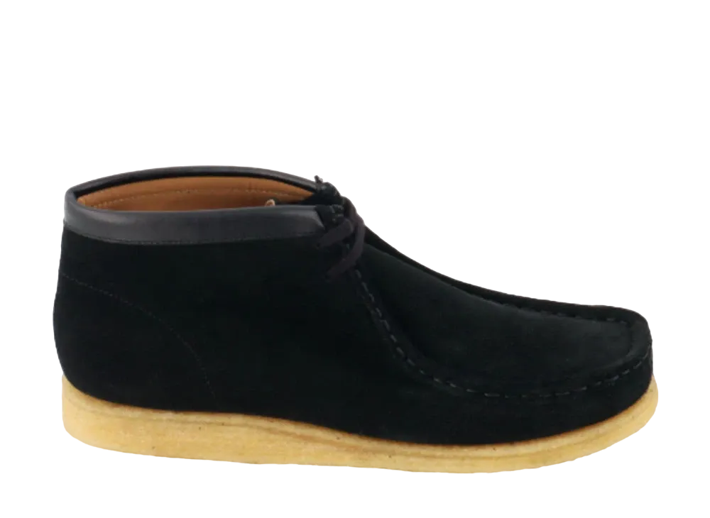 REGAL Moccasin Boots Calf Leather Suede "Black" 72ELBD