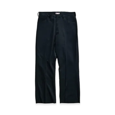 NICENESS Finch S140's Worsted Gabardine Semi-Flare Trousers "Dark Green"