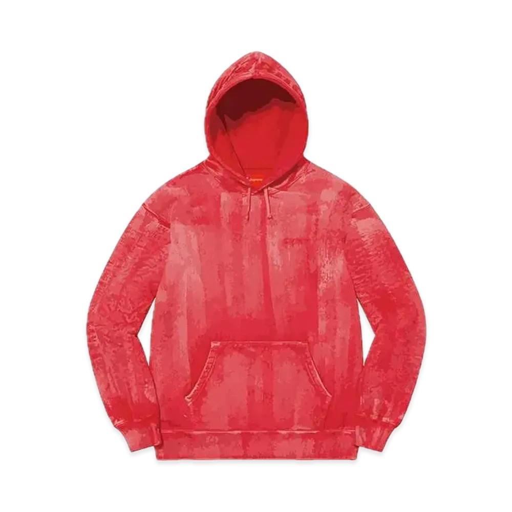 Supreme Brush Stroke Hooded Sweatshirt "Red"