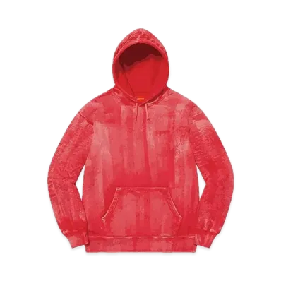 Supreme Brush Stroke Hooded Sweatshirt "Red"