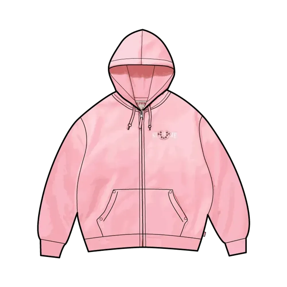 Supreme x True Religion Zip Up Hooded Sweatshirt "Pink"
