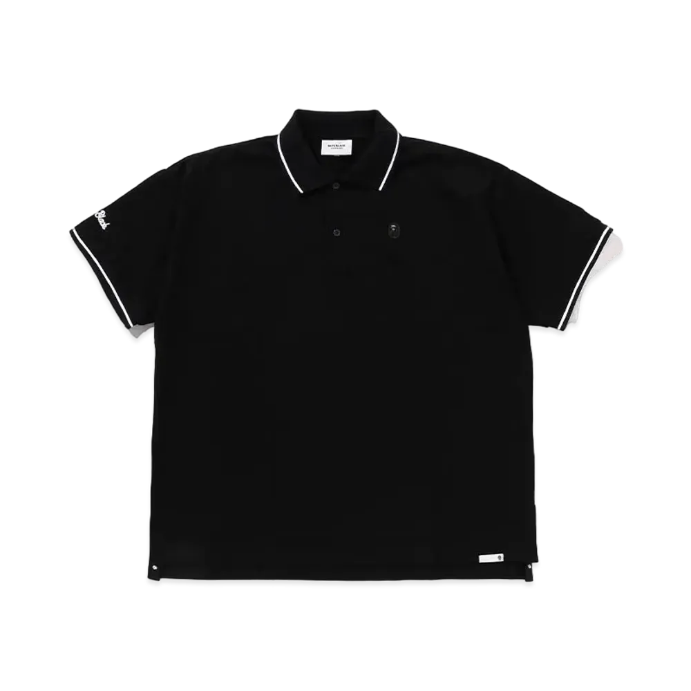 A BATHING APE Bape Black One Point Logo Polo "Black"