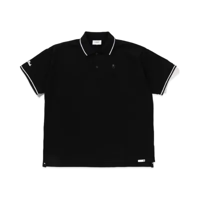 A BATHING APE Bape Black One Point Logo Polo "Black"