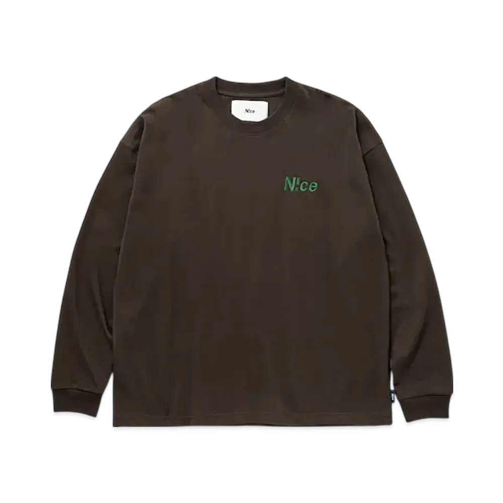 N!ce Long Sleeve Tee "Brown"