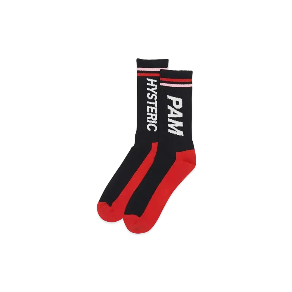 P.A.M. x HYSTERIC GLAMOUR Logo Sports Socks "Black"