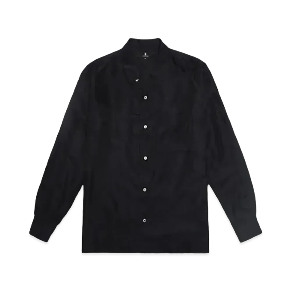ANREALAGE PANEL PATCHWORK CUPRO SHIRT "BLACK"