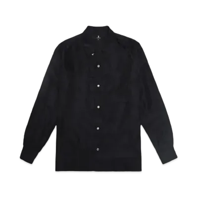 ANREALAGE PANEL PATCHWORK CUPRO SHIRT "BLACK"