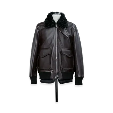 sacai Leather Jacket "Brown/Black"