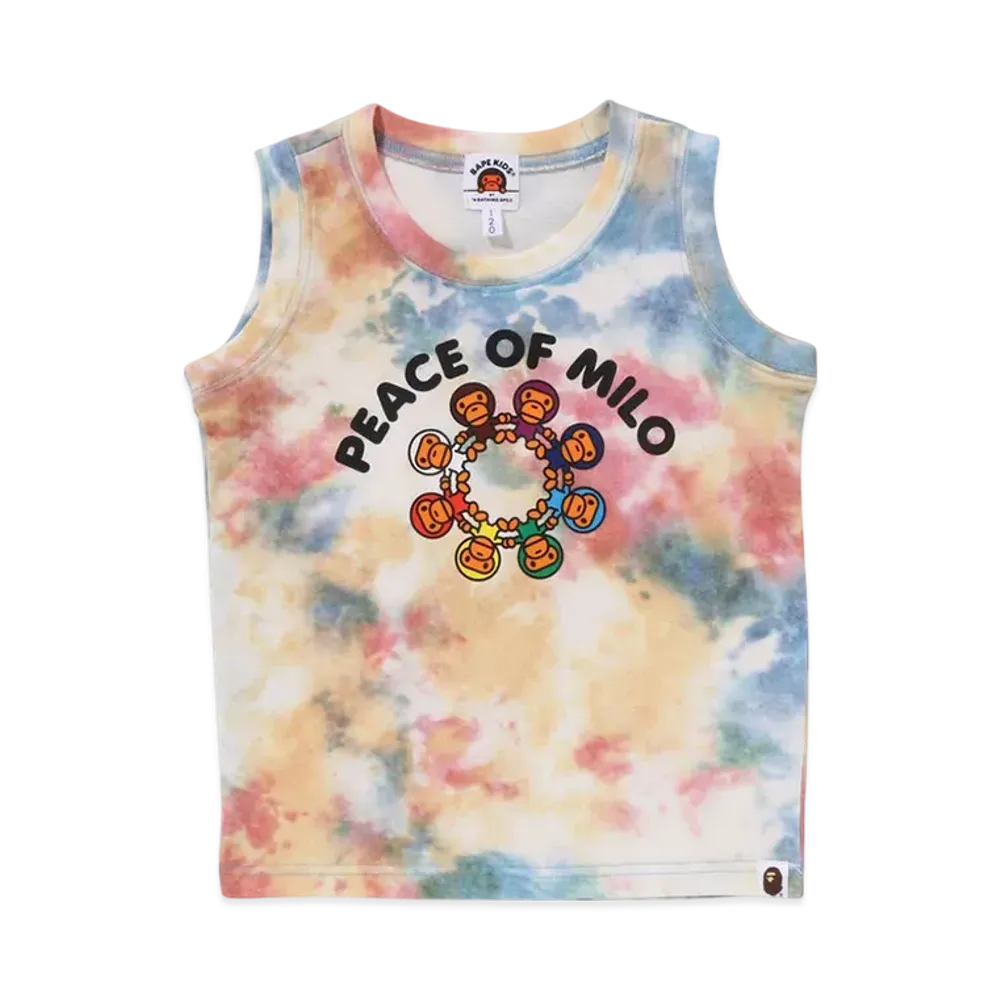 A BATHING APE Baby Milo Tie Dye Tank Top "Blue"
