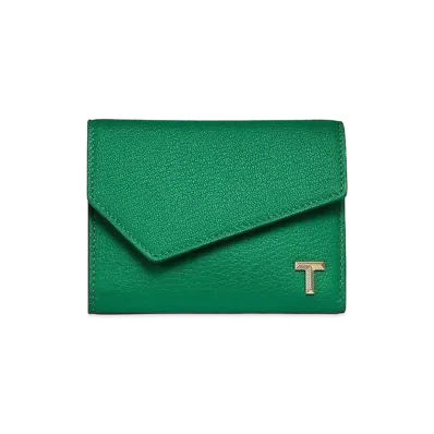 Tiffany & Co. Tiffany T Wallet In Leather "Emerald Green"