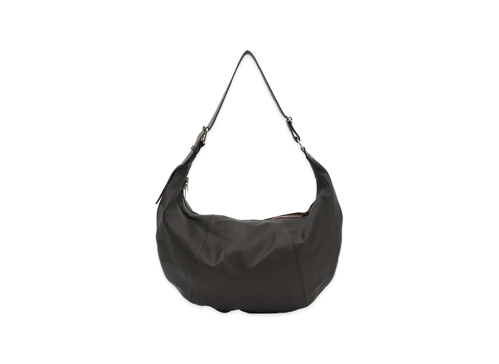 YOKE Calf Leather Shoulder Bag "Dark Brown"