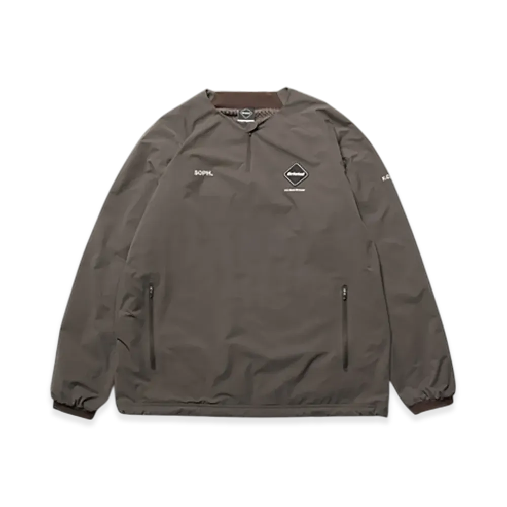 F.C.Real Bristol Thermal-Lining Quarter-Zip Piste "Khaki"