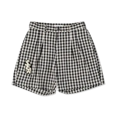 WIND AND SEA S_E_A GINGHAM PLAID SHORTS "Black"