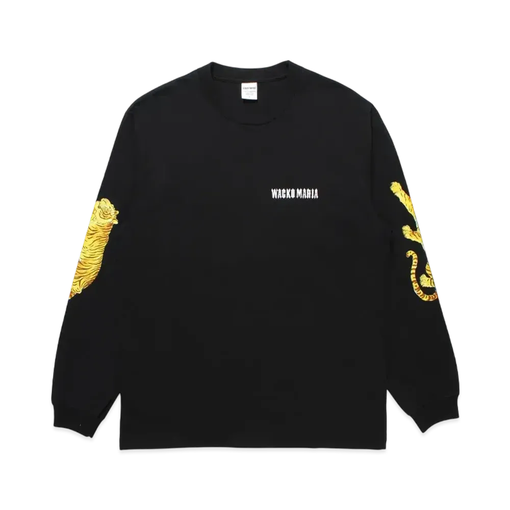 WACKO MARIA x Tim Lehi / Washed Heavy Weight Long Sleeve T-Shirt "Black"