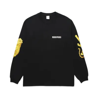 WACKO MARIA x Tim Lehi / Washed Heavy Weight Long Sleeve T-Shirt "Black"