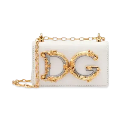 Dolce&Gabbana DG Girls Microbuck Smooth Card Skin "White"