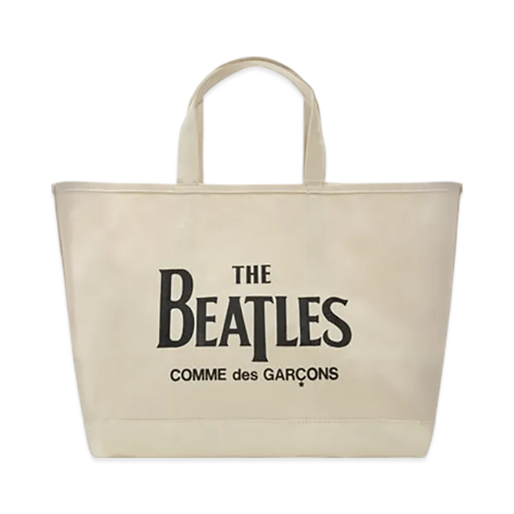 COMME des GARCONS x The Beatles Cotton Canvas Boat Bag "Beige"