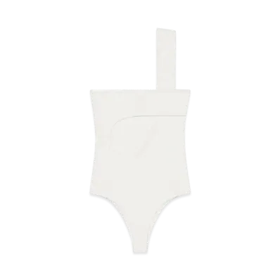 Courreges Loop 90'S Rib Bodysuit "Heritage White"