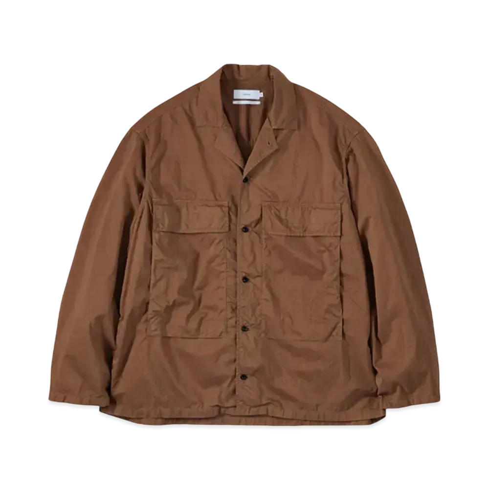 Graphpaper Garment Dyed Typewriter Fatigue Shirt "Brown"