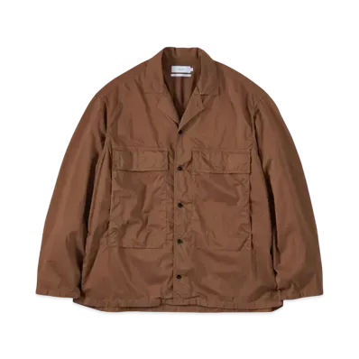 Graphpaper Garment Dyed Typewriter Fatigue Shirt "Brown"