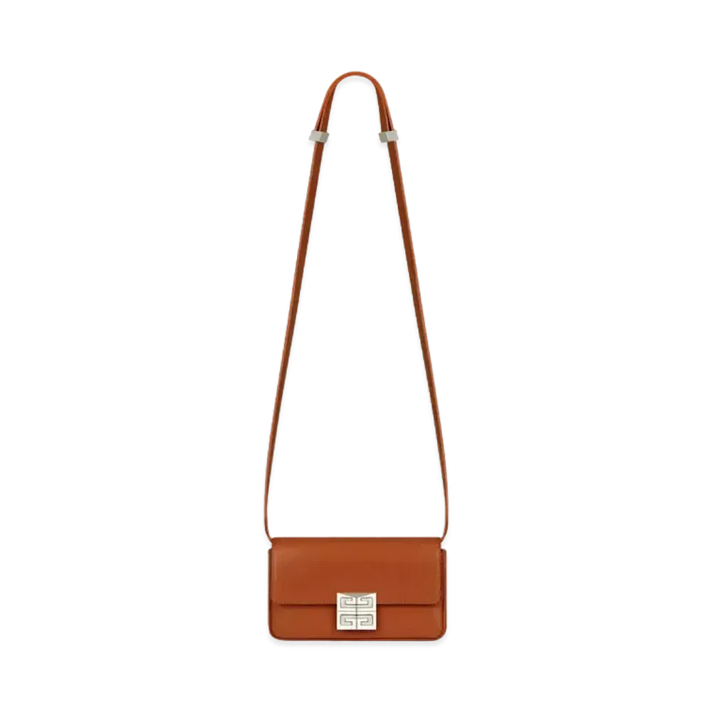 GIVENCHY Small 4G Bag in Box Leather "Chestnut"