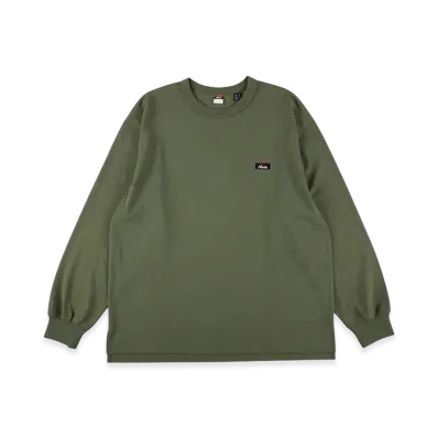 NANGA Eco Hybrid Box Logo Embroidery Long Sleeve Tee "Green"