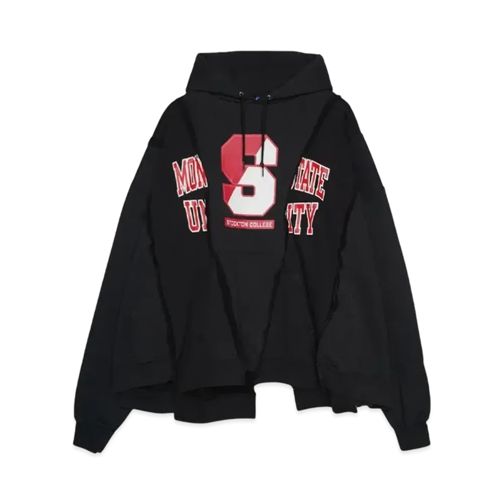 DISCOVERED LOOPING WIDE COLLEGE HOODIE with IRON CROSS CROCHET_ver.01 "WHITE"