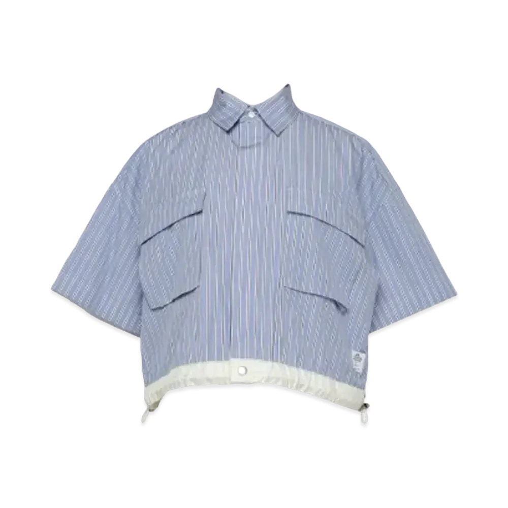 sacai Thomas Mason Cotton Poplin Shirt "Light Blue Stripes"