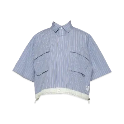 sacai Thomas Mason Cotton Poplin Shirt "Light Blue Stripes"
