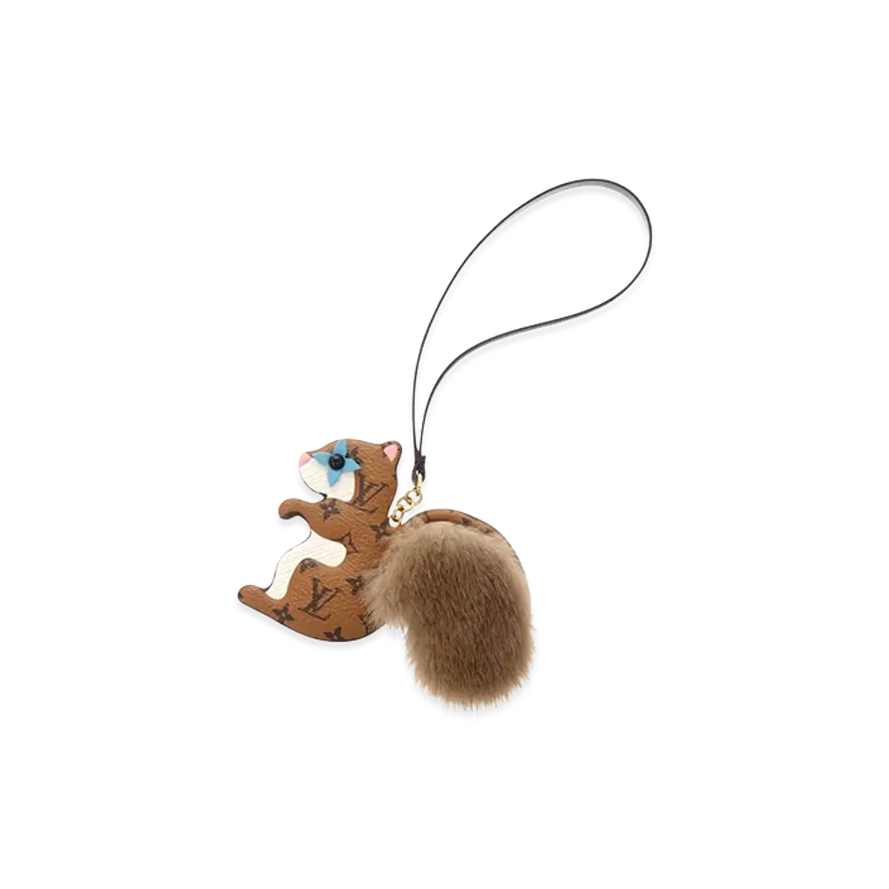 Louis Vuitton Bag Charm Squarrel LV Furry Friend "Brown"