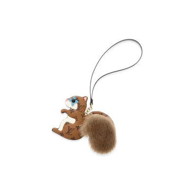 Louis Vuitton Bag Charm Squarrel LV Furry Friend "Brown"