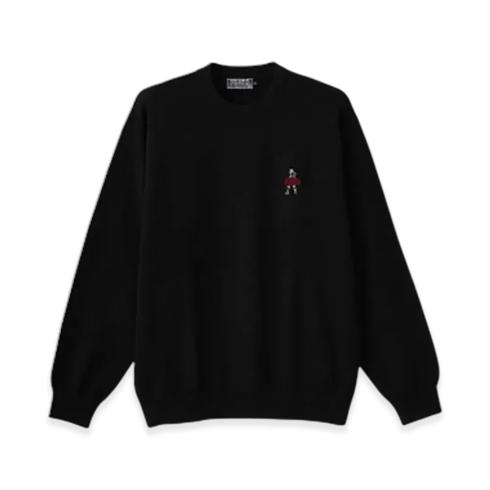 HYSTERIC GLAMOUR Vixen Girl Embroidery Sweater "Black"