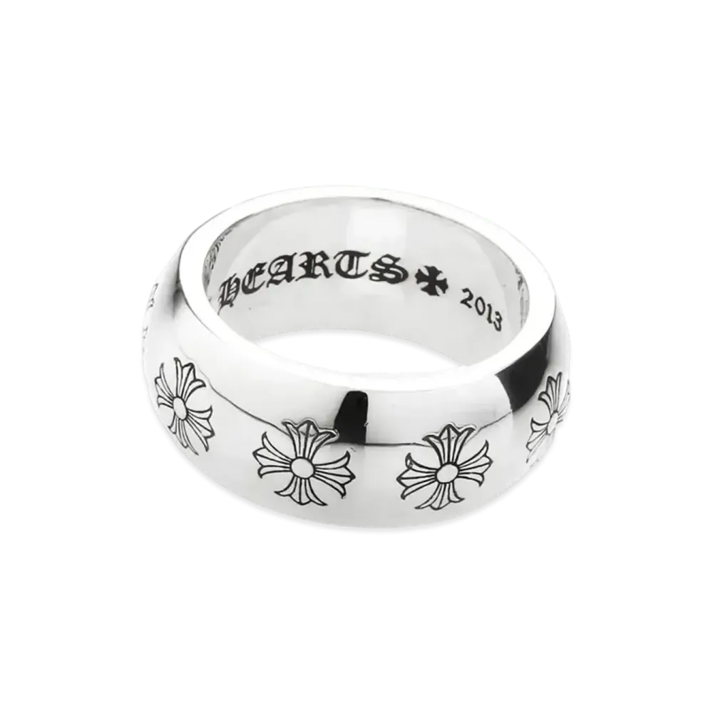 Chrome Hearts Round 10mm CH Plus Band Ring "Silver"