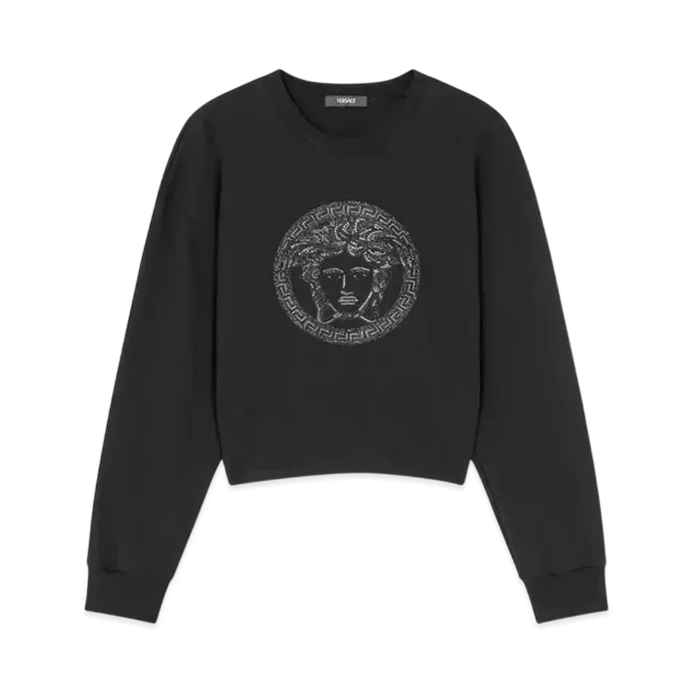Versace Embellished Medusa Sweatshirt "Black"