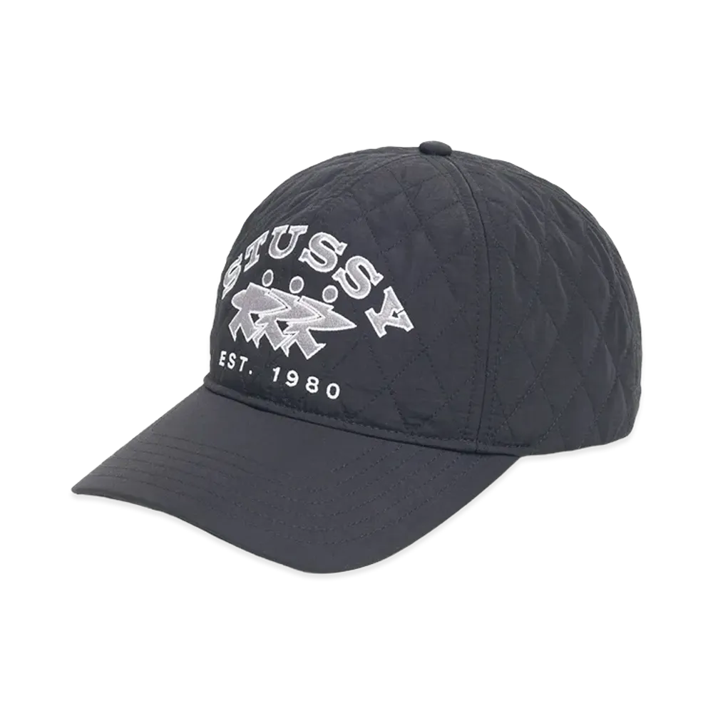 Stussy Quilted Surfwalk Snapback Cap "Black"