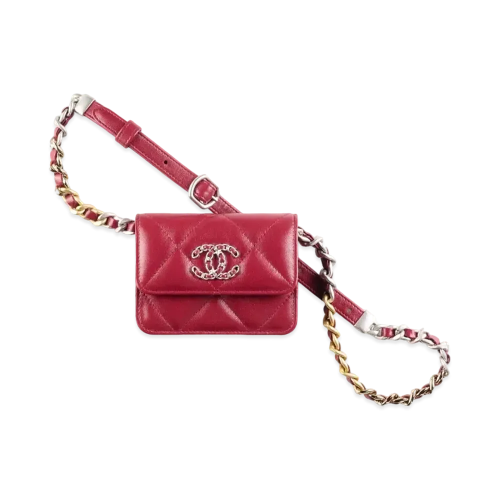 CHANEL Belt Bag Lambskin "Burgundy"