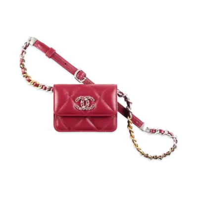 CHANEL Belt Bag Lambskin "Burgundy"