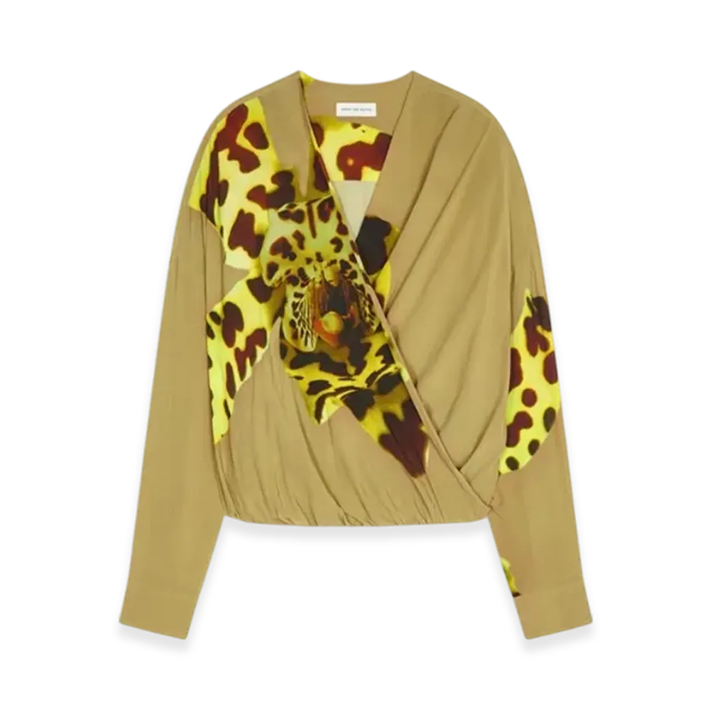 DRIES VAN NOTEN Women's Draped Top "Ocra"