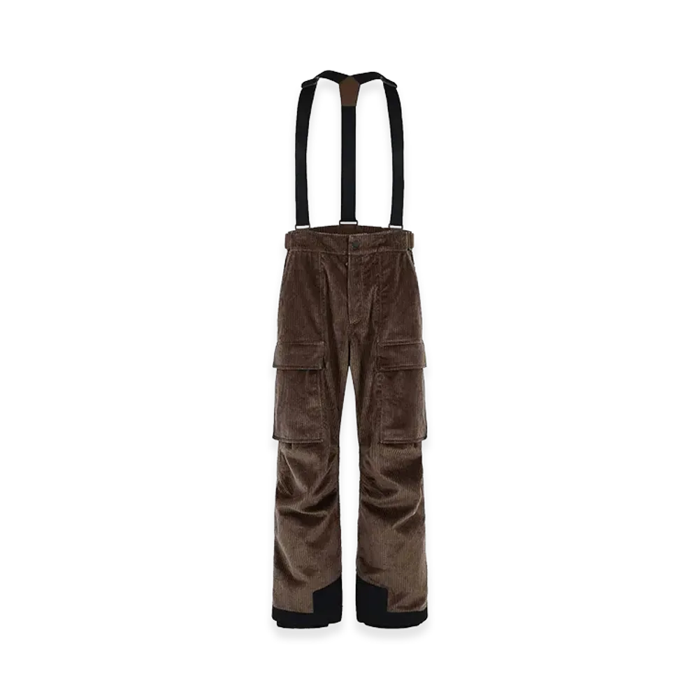 MONCLER Corduroy Padded Ski Overalls "Brown"