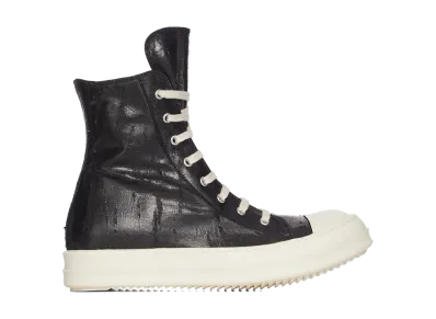 Rick Owens DRKSHDW FW26 Tower Sneaks 13oz Megacrust Denim "Black/Milk"
