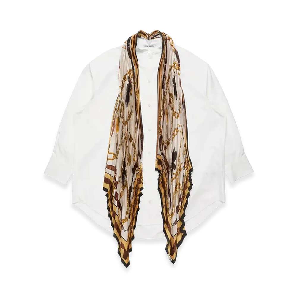 Acne Studios Layered Shirt Dress "White Gold"