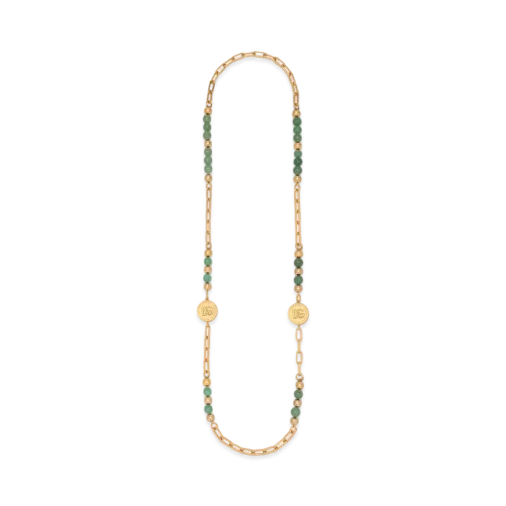 Dolce&Gabbana Sautoir Necklace With Coins and Spheres "Gold"