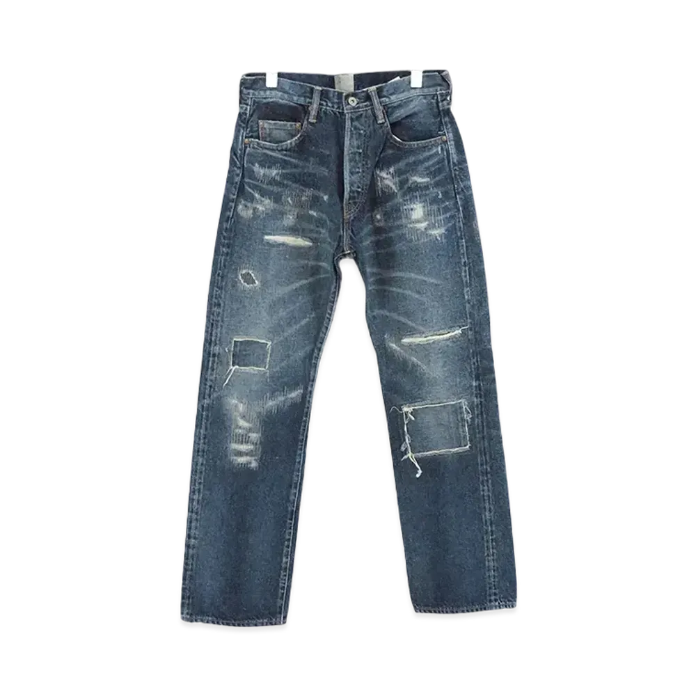 eYe JUNYA WATANABE MAN x New Manual Cotton Selvedge Denim Product Processing W Name Denim Pants "Indigo"