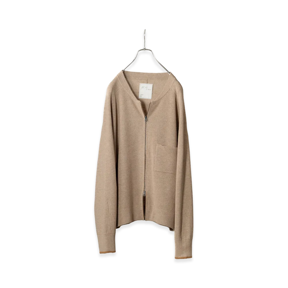 ANCELLM Full Zipped Knit Cardigan 