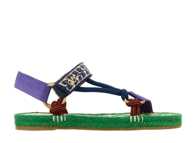 Valentino Garavani Women's Embroidered Fabric Lake Powell Sandals "Printed"