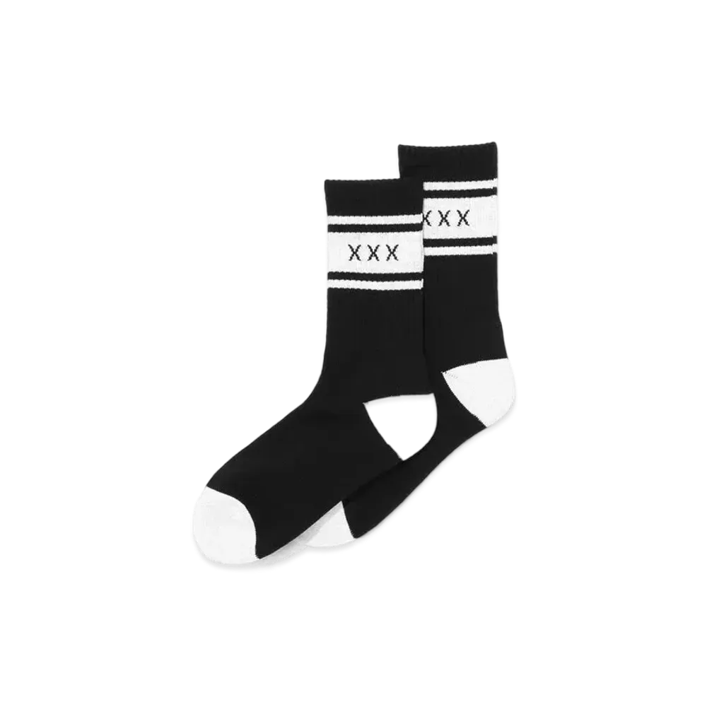 GOD SELECTION XXX x WIND AND SEA SOCKS GX-A22-WSSO-01 "Black/White"