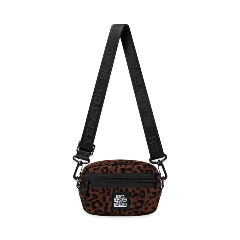 BlackEyePatch Leopard Patterned Corduroy Shoulder Bag "Leopard"