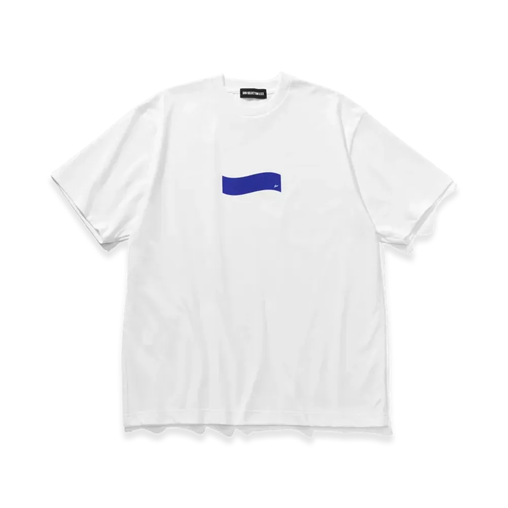 GOD SELECTION XXX x FRAGMENT 13th Anniversary Box Tee GX-S26-13FST-03 "White/Blue"